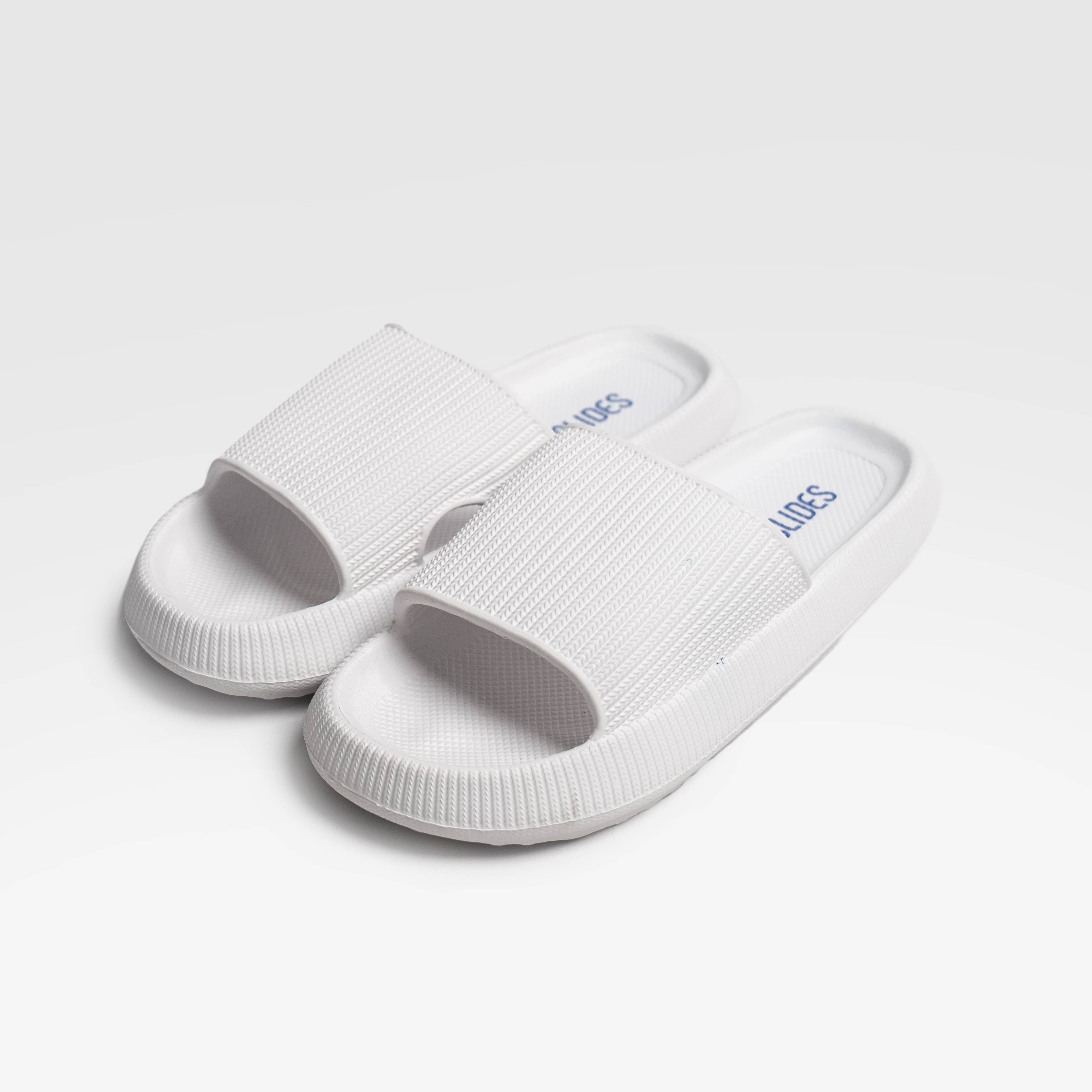 White best sale beach slides